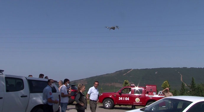 Aydos Ormanı'nda drone destekli denetim
