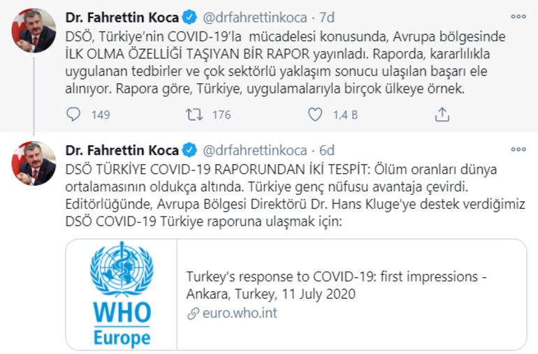 Sağlık Bakanı Koca: Türkiye, uygulamalarıyla birçok ülkeye örnek