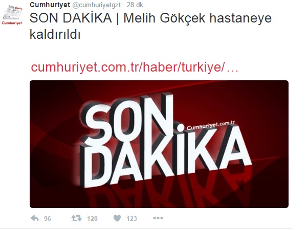 'Hastaneye kaldırıldı' iddialarına Gökçek'ten jet cevap