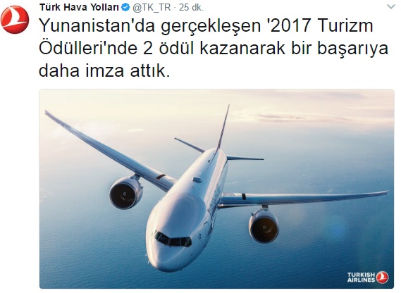 THY'ye iki ödül birden