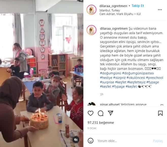 Oğluna doğum günü sürprizi yapan anneye çocuğun minneti gözleri yaşarttı