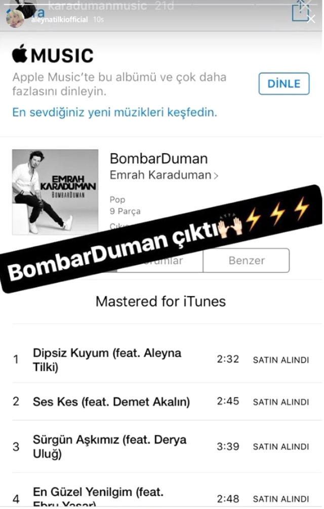 Aleyna Tilki sosyal medyadan yeni şarkısı 