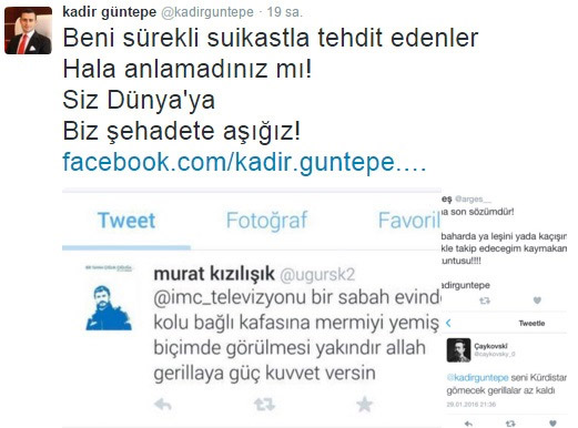 Kaymakamdan kendisini tehdit edenlere tokat gibi cevap