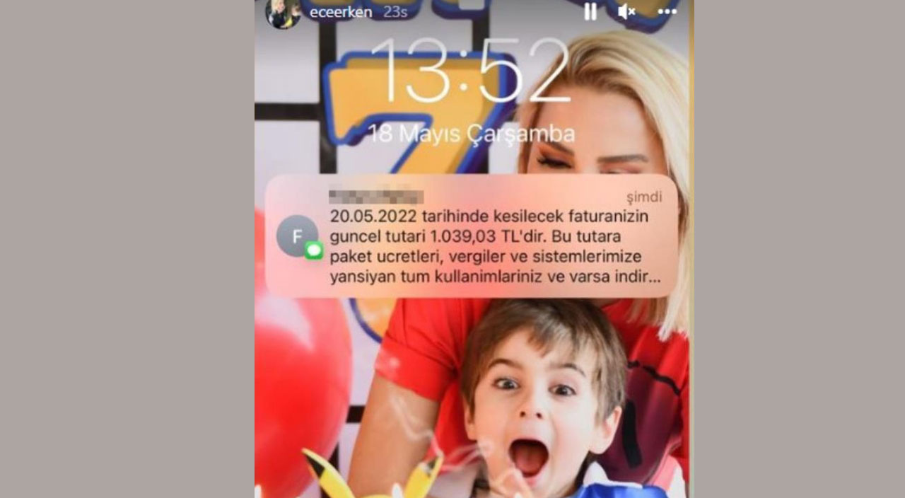 Ece Erken’den telefon faturası sitemi: Kira gibi Ece Erken’den telefon faturası sitemi: Kira gibi