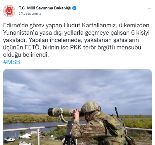 Yunanistan'a kaçmaya çalışan 6 kişi yakalandı