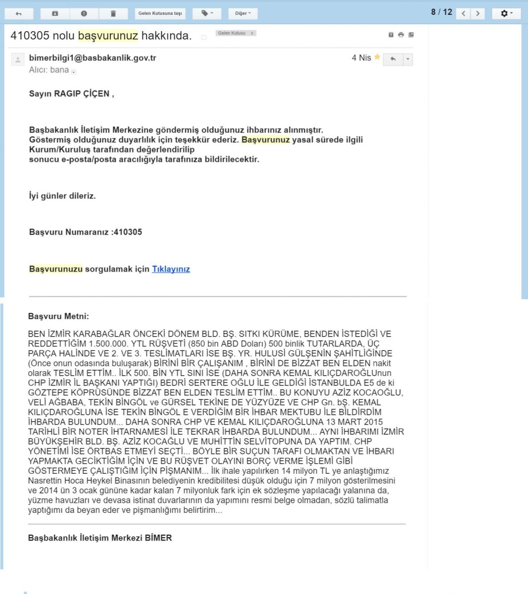 Ünlü heykeltıraş, kendisi hakkında suç duyurusunda bulundu