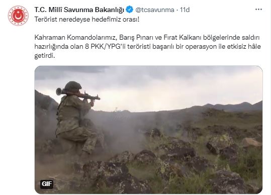 Barış Pınarı ve Fırat Kalkanı bölgesinde teröristlere darbe