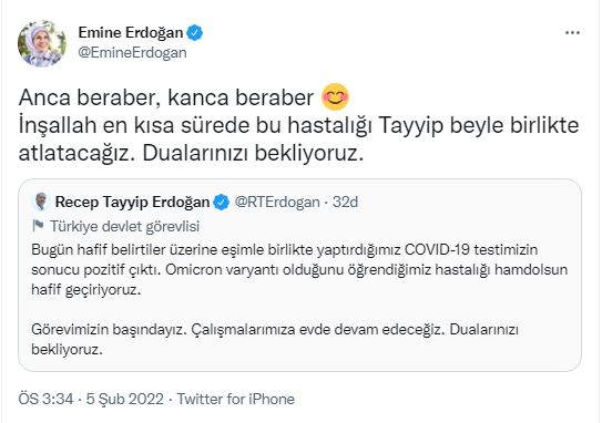 Cumhurbaşkanı Erdoğan ve eşi Emine Erdoğan koronavirüse yakalandı