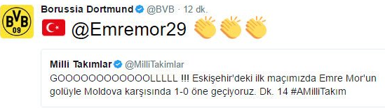Dortmund'dan Emre Mor paylaşımı