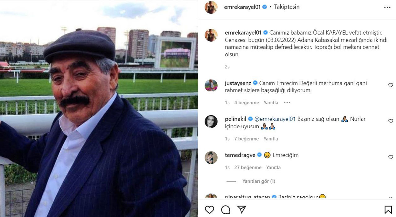 Ünlü oyuncunun acı günü: Emre Karayel’in babası hayatını kaybetti