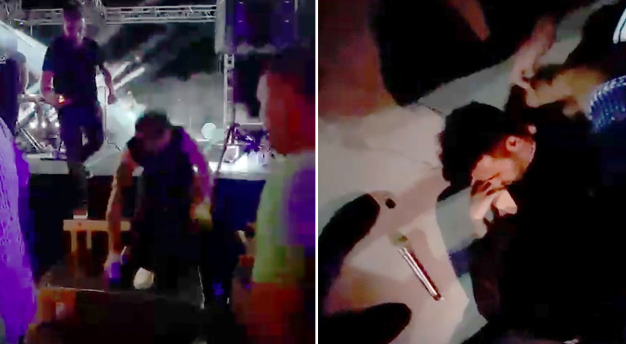 Popçu Emre Kaya sahnede düştü, hastaneye kaldırıldı Popçu Emre Kaya sahnede düştü, hastaneye kaldırıldı