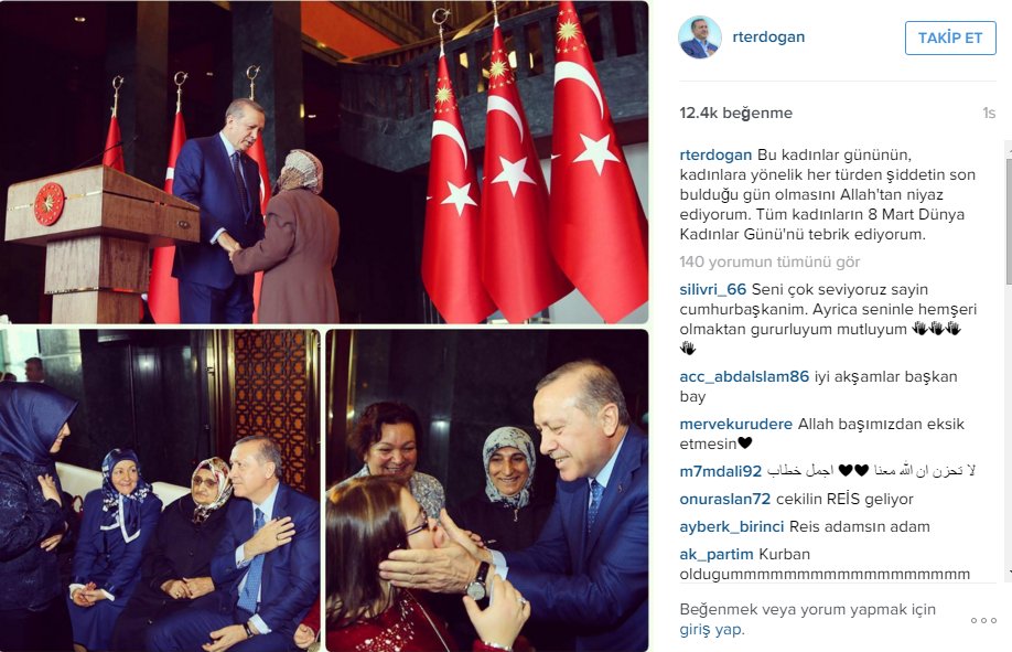 Cumhurbaşkanı Erdoğan'dan Kadınlar Günü paylaşımı