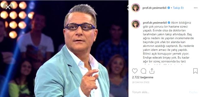 Hastaneye kaldırılan Mehmet Ali Erbil'in kardeşinden ilk açıklama!