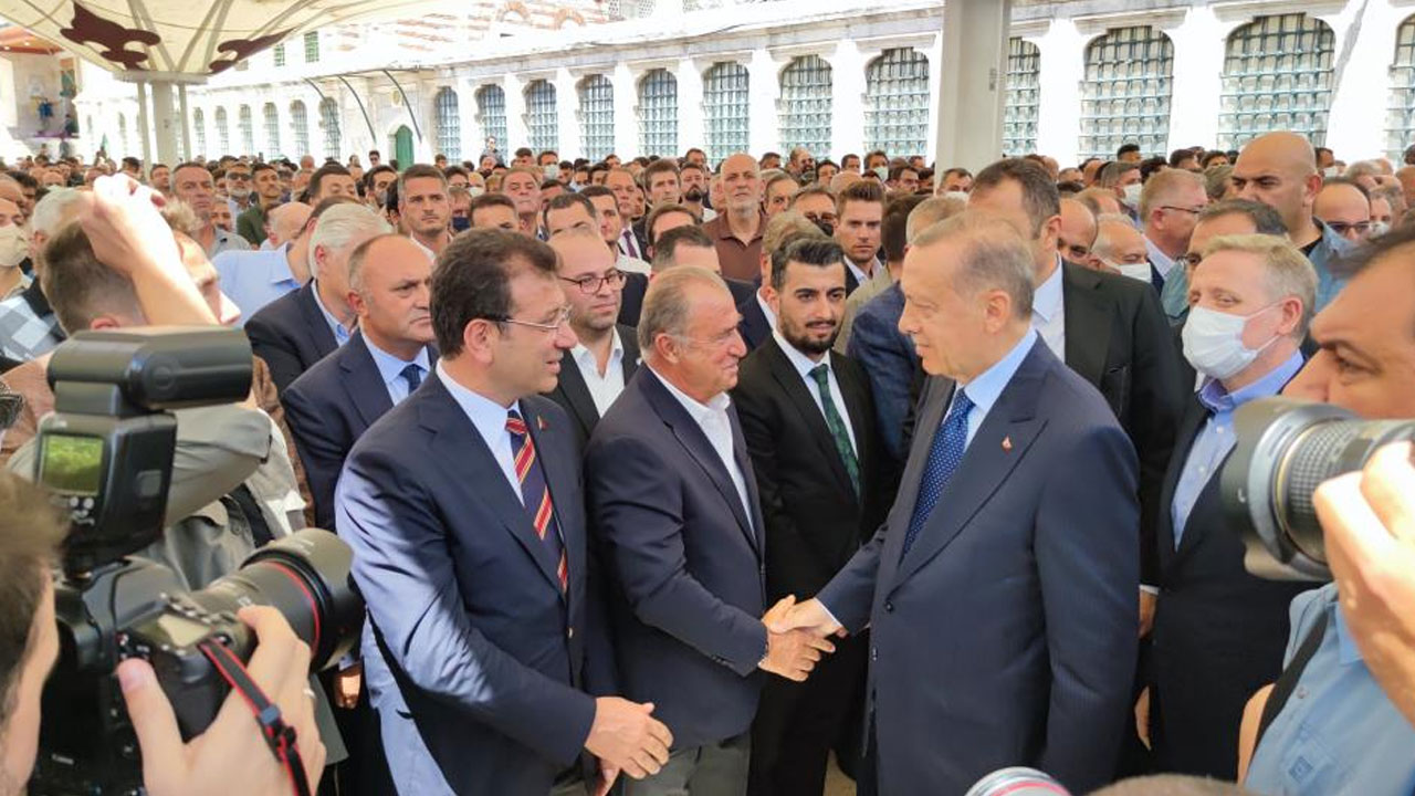 Cenaze törenine damga vuran kare: Erdoğan ve İmamoğlu bir araya geldi