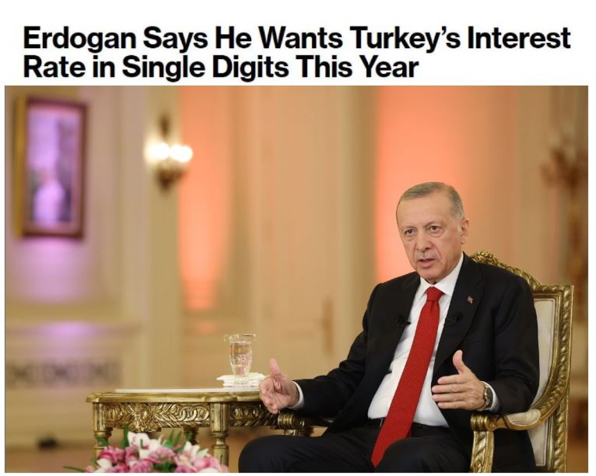 Cumhurbaşkanı Erdoğan'ın faiz açıklaması dünya basınında! Cumhurbaşkanı Erdoğan'ın faiz açıklaması dünya basınında!
