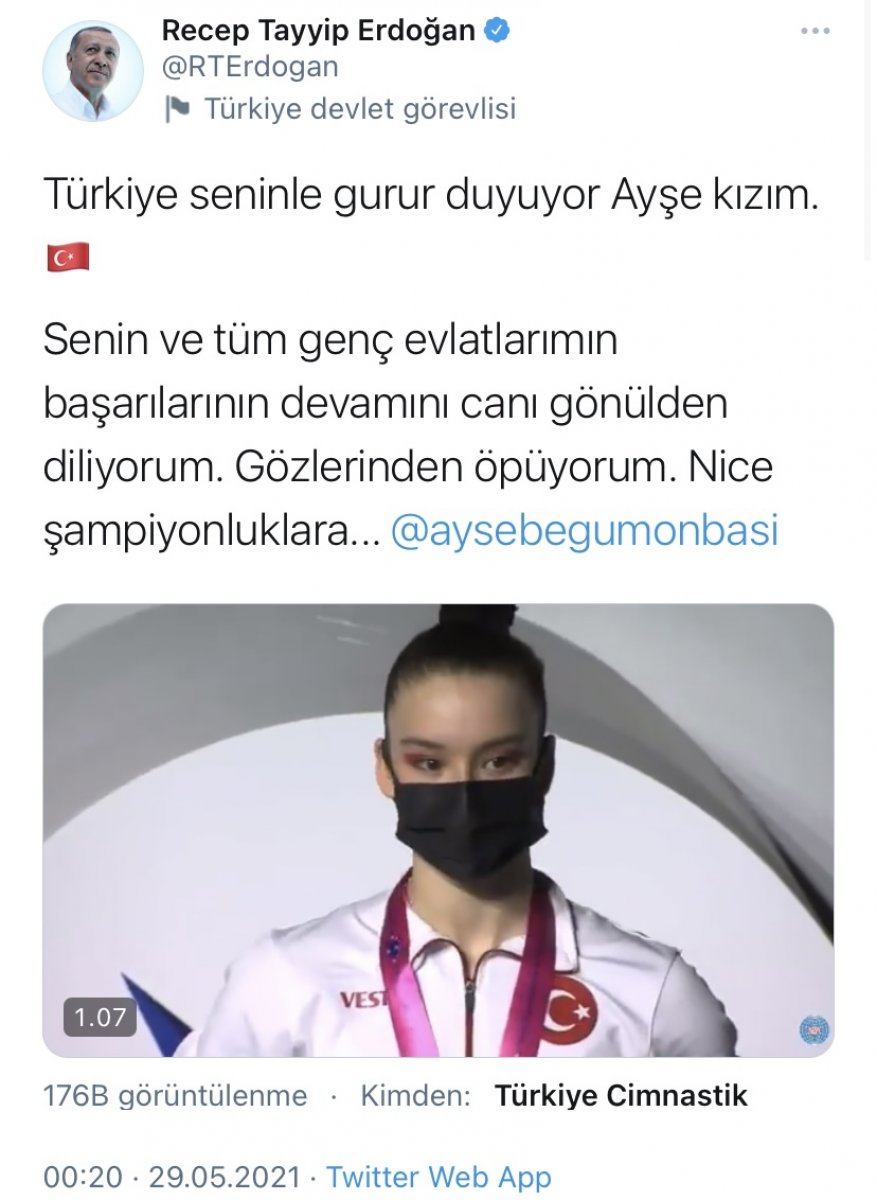 Türkiye'nin 'altın' kızına Erdoğan'dan tebrik telefonu