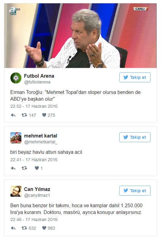 'Mehmet Topal stoper olursa benden ABD Başkanı olur'