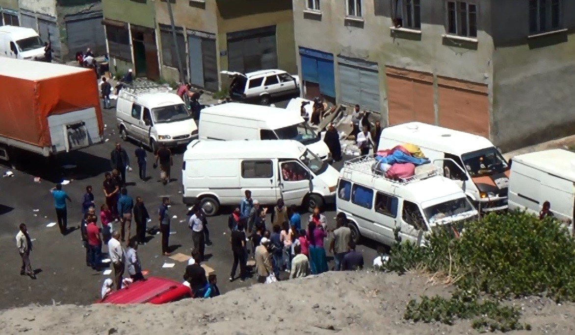 Erzurum'da meydan muharebesi gibi kavga