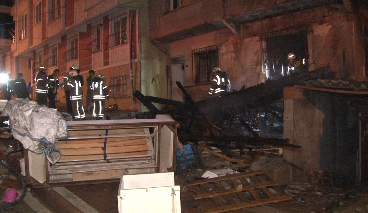 Esenyurt’ta doğalgaz hattındaki parlama iki daireyi küle çevirdi