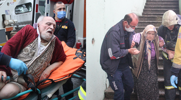 Ocakta unutulan yemek yaşlı çifti hastanelik etti