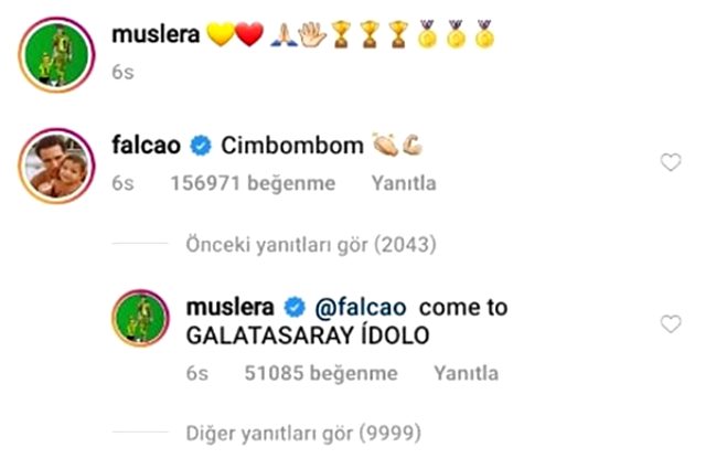 Falcao'dan heyecanlandıran Galatasaray paylaşımı