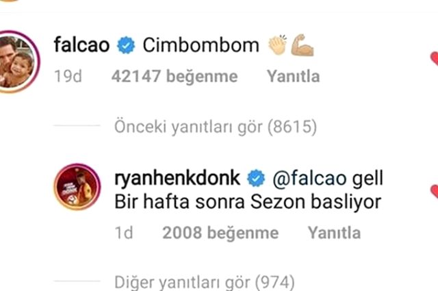 Falcao'dan heyecanlandıran Galatasaray paylaşımı