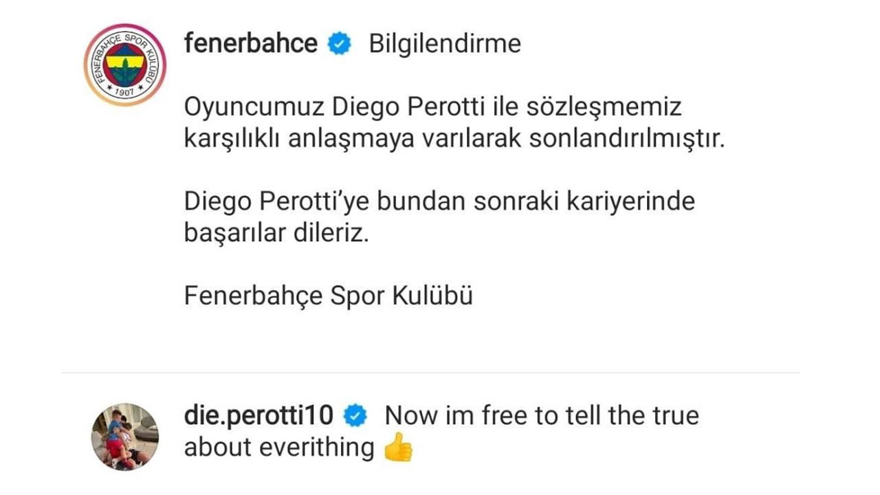 Fenerbahçe'de Perotti bilmecesi