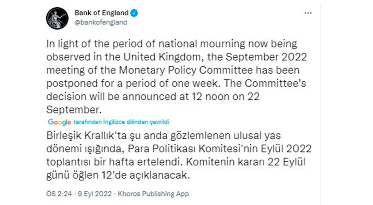 Son dakika... İngiltere Merkez Bankası faiz kararını erteledi: Yeni tarih belli oldu