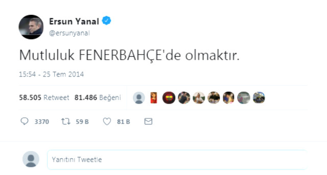 Fenerbahçe, Ersun Yanal'ı bu tweetle duyurdu