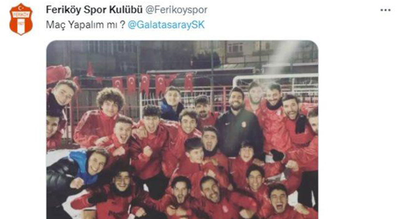Feriköy Spor'un Galatasaray paylaşımı ortalığı karıştırdı Feriköy Spor'un Galatasaray paylaşımı ortalığı karıştırdı