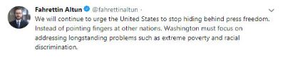 Cumhurbaşkanlığı İletişim Başkanı Prof. Dr. Fahrettin Altun'dan ABD Elçiliği'nin açıklamasına sert tepki