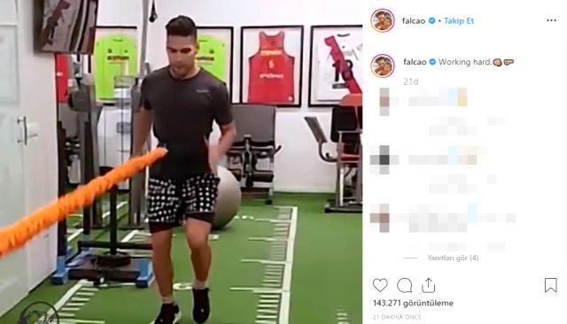 Sakat olan Falcao paylaşım yaptı! İdmanlara başladı