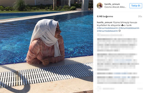 Hanife'nin havuz görüntüleri ortaya çıktı