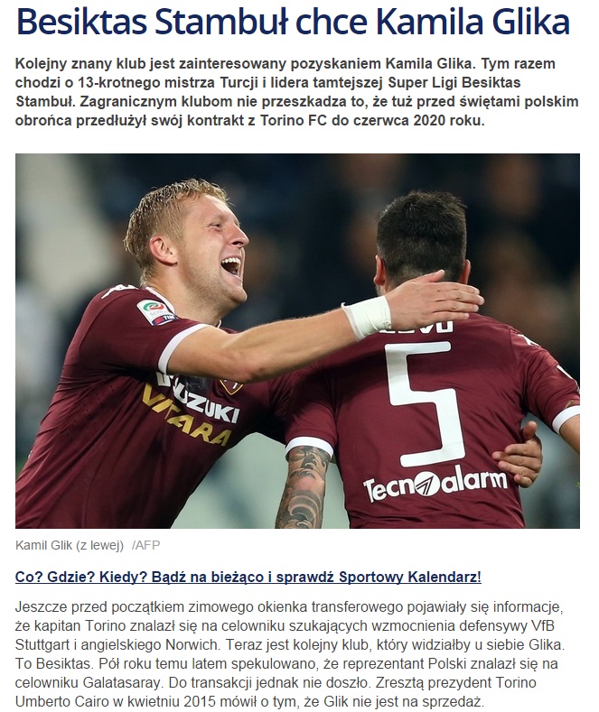 Kamil Glik sürprizi Kamil Glik sürprizi