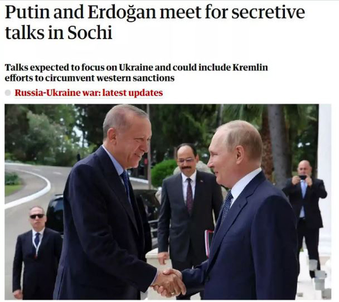 Erdoğan-Putin zirvesi dünya basınında: Ekonomik ilişkileri derinleştirme sözü verdiler Erdoğan-Putin zirvesi dünya basınında: Ekonomik ilişkileri derinleştirme sözü verdiler
