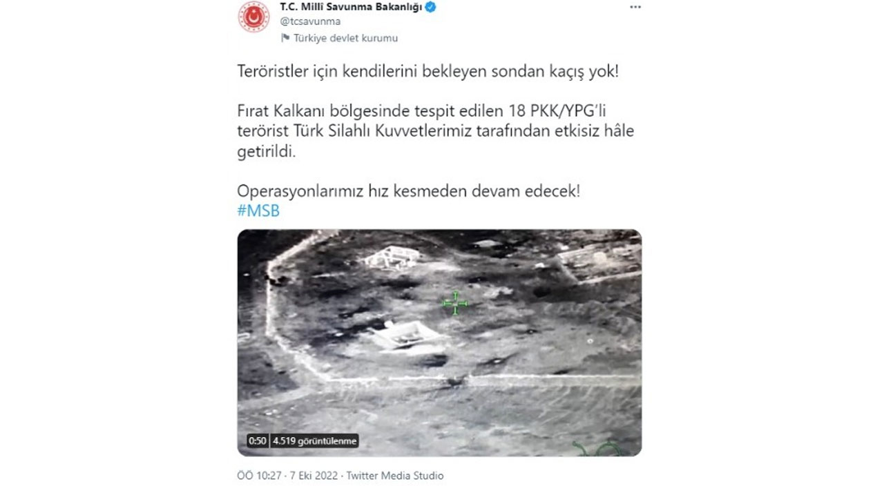 Son dakika haberi... Fırat Kalkanı'nda Mehmetçik PKK'nın nefesini kesti! 18 terörist etkisiz Son dakika haberi... Fırat Kalkanı'nda Mehmetçik PKK'nın nefesini kesti! 18 terörist etkisiz