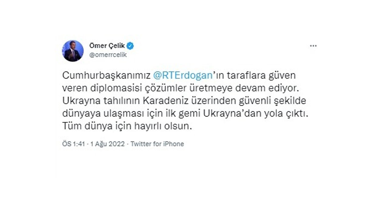 AK Parti Sözcüsü Çelik'ten tarım sevkiyatı açıklaması: Türkiye merkezi bir rol üstlendi AK Parti Sözcüsü Çelik'ten tarım sevkiyatı açıklaması: Türkiye merkezi bir rol üstlendi