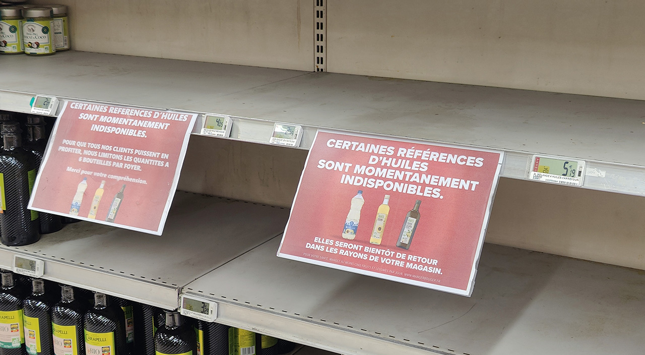 Yağ krizi Fransa'da: Raflar boşaldı, fiyatlar iki katına çıktı
