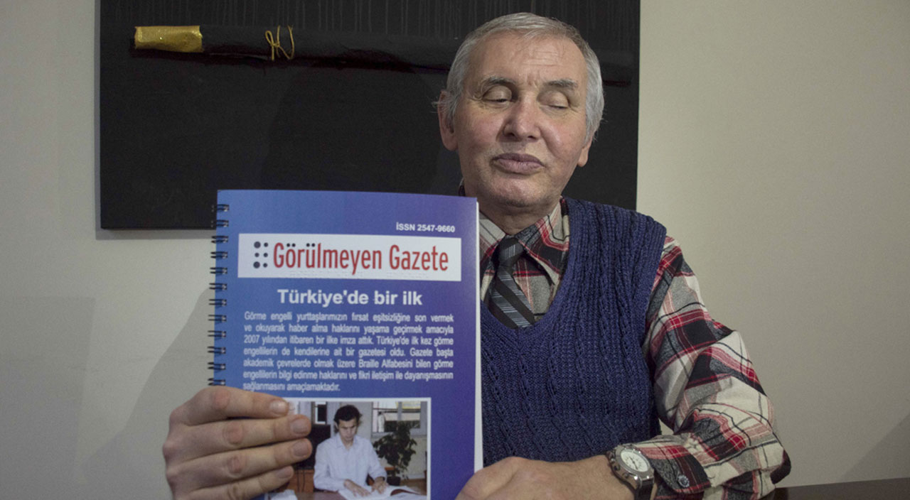Görme engelli gazeteci engellilerin sesi oluyor Görme engelli gazeteci engellilerin sesi oluyor