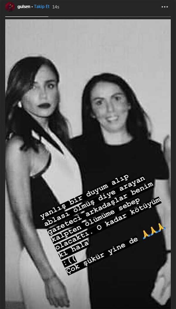 Yanlış ölüm haberi şarkıcı Gülşen'i yıktı!