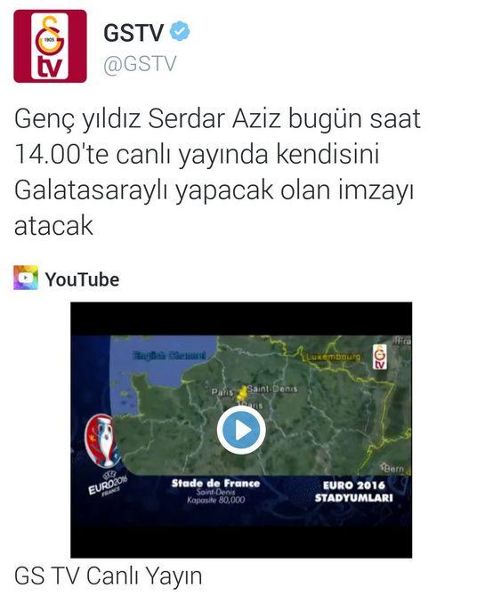 Galatasaray, Serdar Aziz için attığı o tweeti sildi