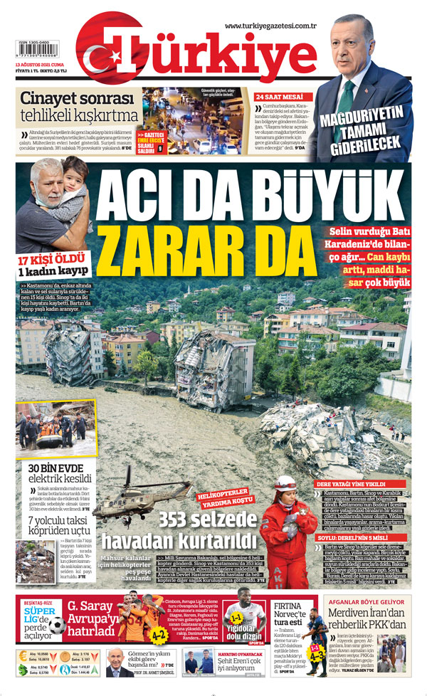 Büyük felaket: Acı da büyük zarar da