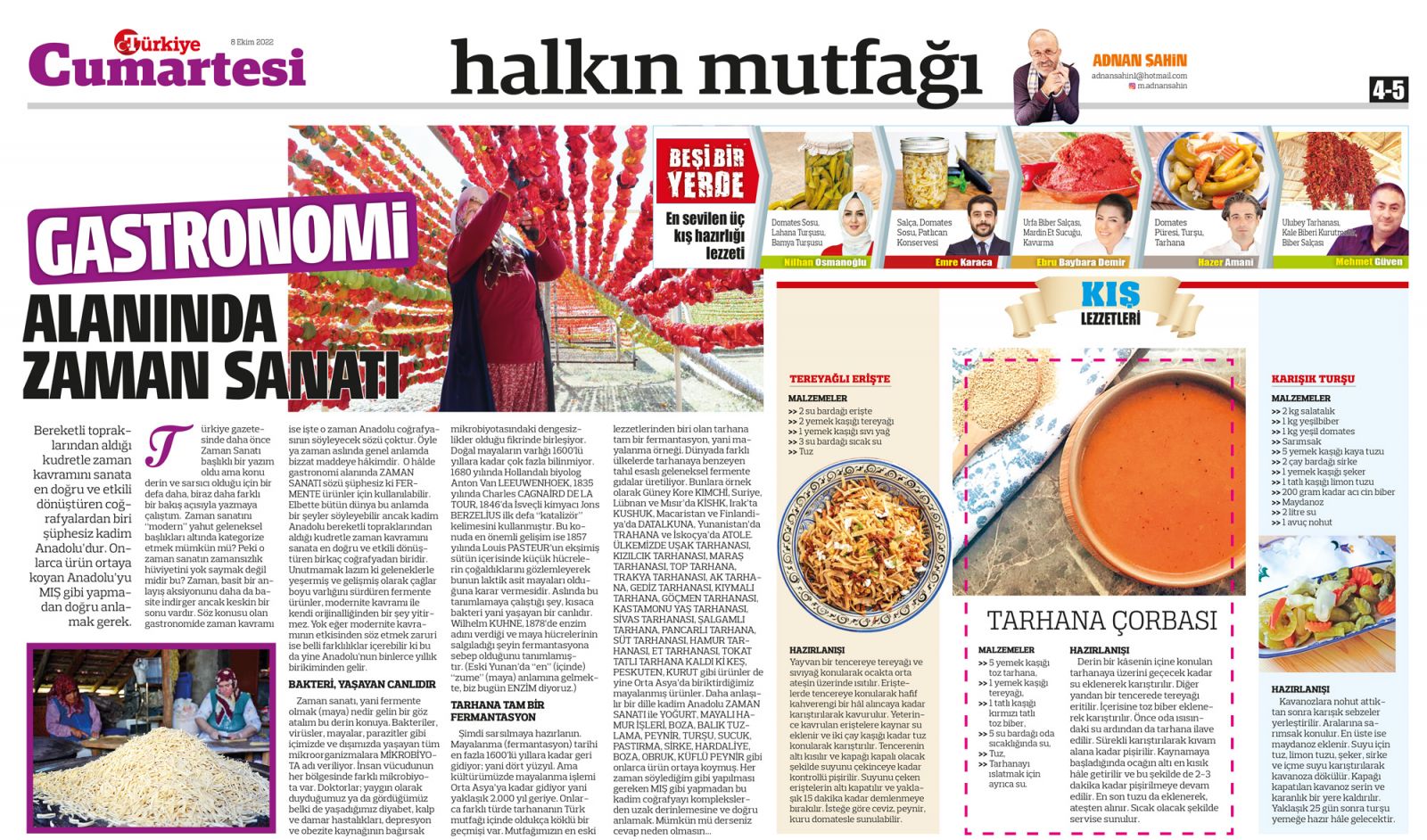 Gastronomi alanında zaman sanatı