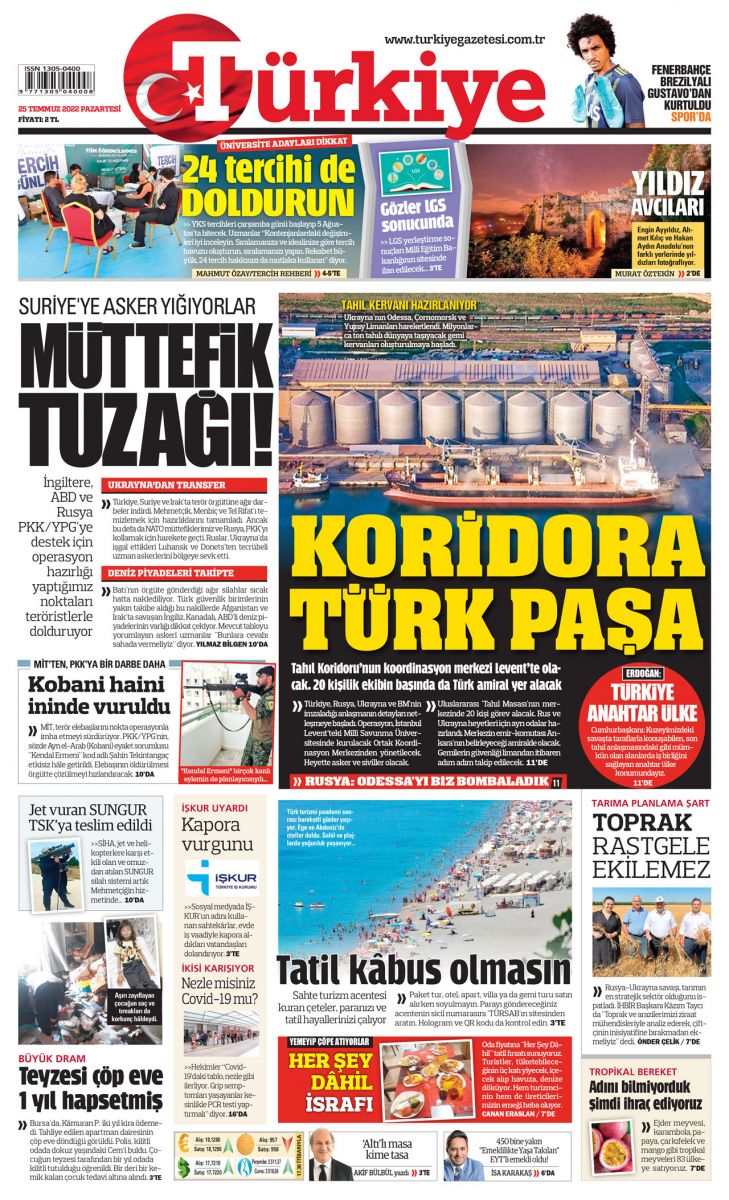 Tahıl koridorunun başına Türk amiral