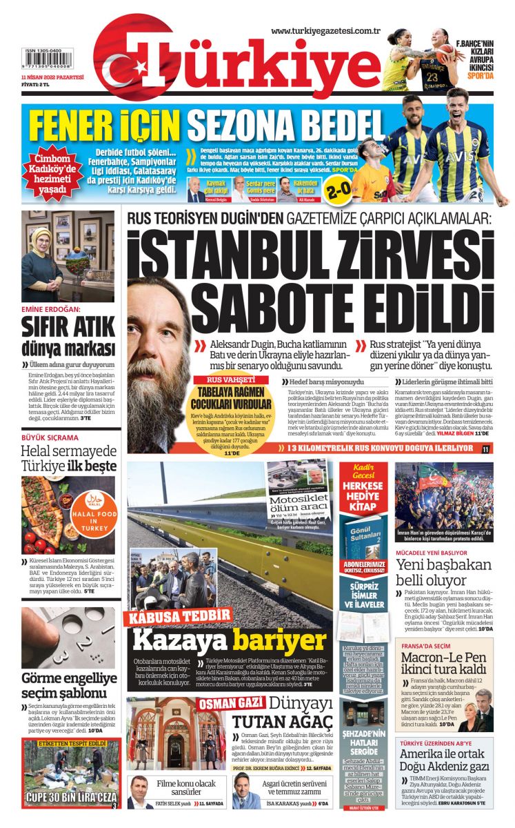 Putin'in danışmanı Dugin: İstanbul zirvesi sabote edildi