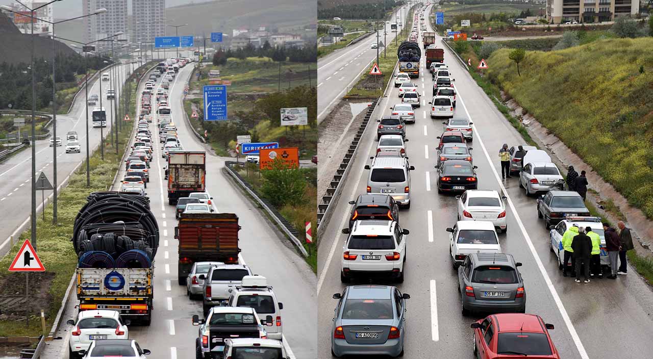 Tatilciler dönüşe geçti... Kilit kavşakta bayram yoğunluğu!