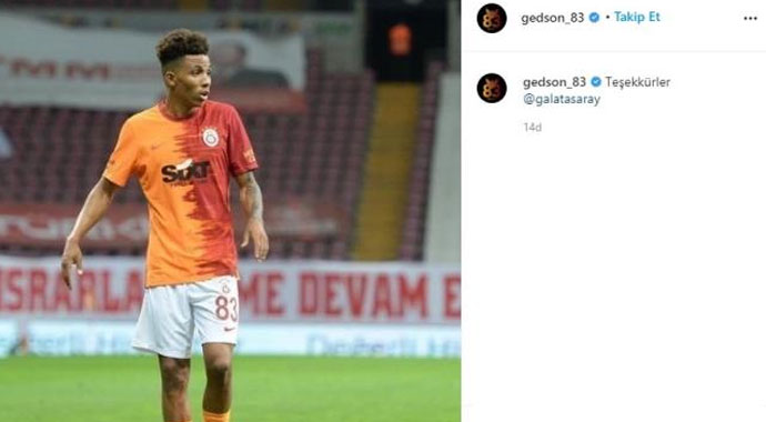 Gedson Fernandes Galatasaray'a veda etti Gedson Fernandes Galatasaray'a veda etti