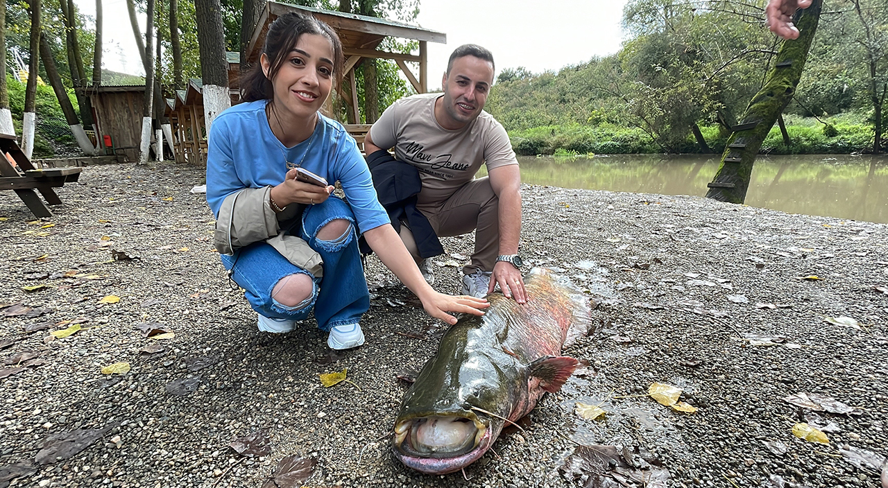 Öylesine attığı oltasına 51 kiloluk dev yayın balığı takıldı