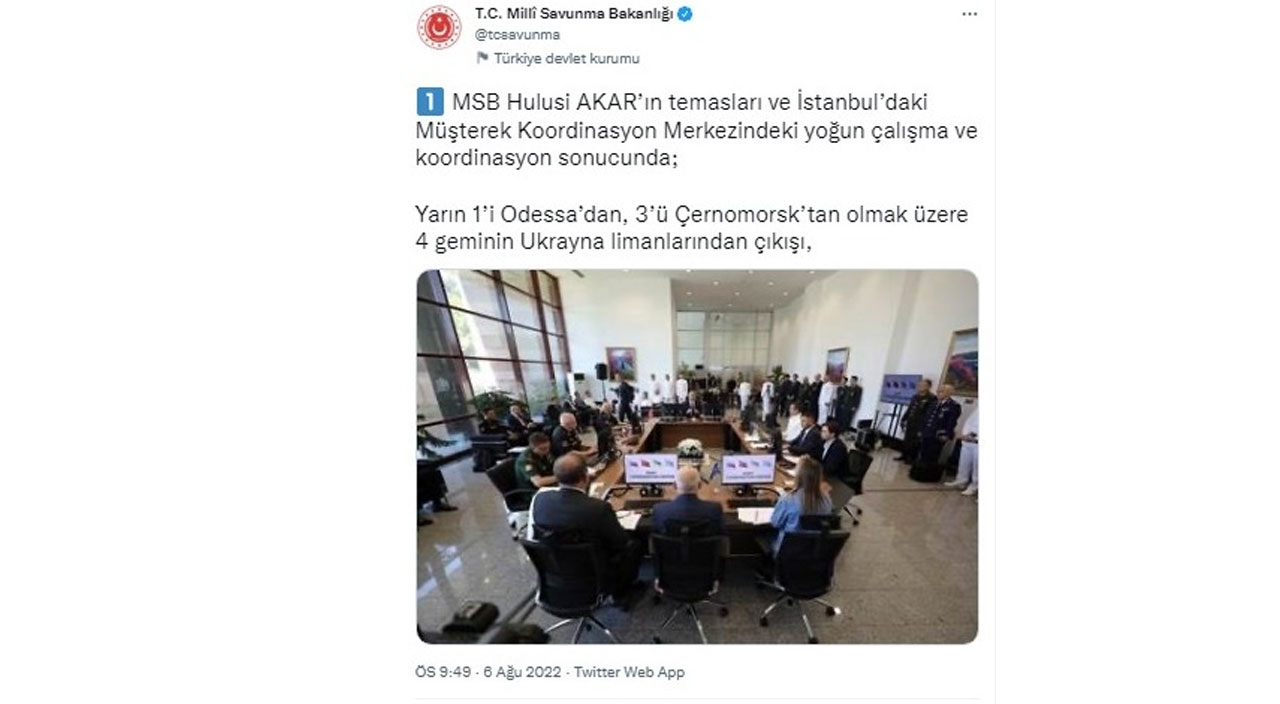 Tahıl sevkiyatında son durum: 4 gemi daha yola çıktı
