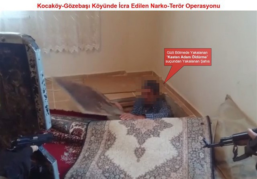 Gizli bölmede yakalandı!